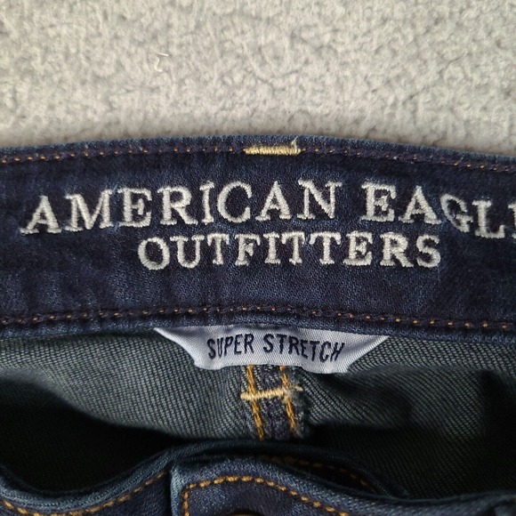 American Eagle Outfitters Jeans Womens Size 4 Blue Jegging 28x26.5 Super Stretch - Picture 6 of 14